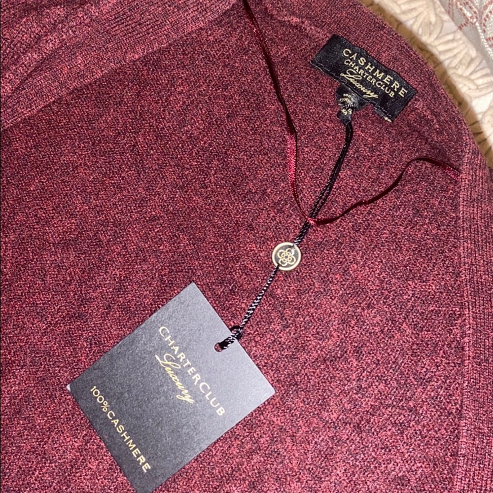 cashmere charter club cardigan / sweater